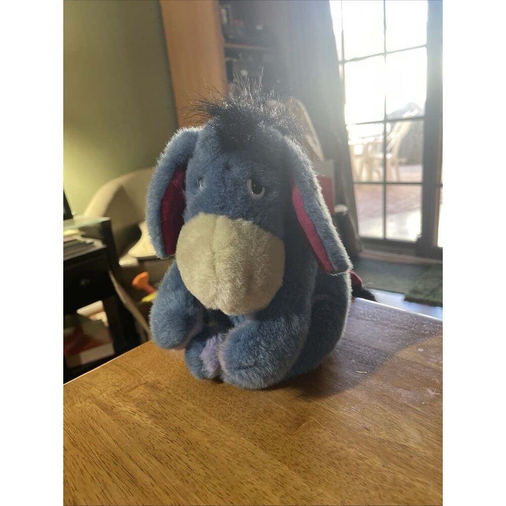 Vintage Disney Store Eeyore Plush Stuffed Animal 10" w/ removable tail
